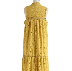 Yellow eyelet maxi dress. New without tag. Size L